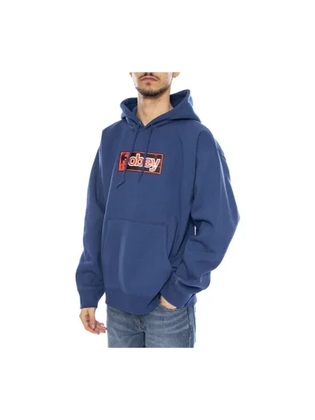 Bluza polarowa Obey polarowa niebieska