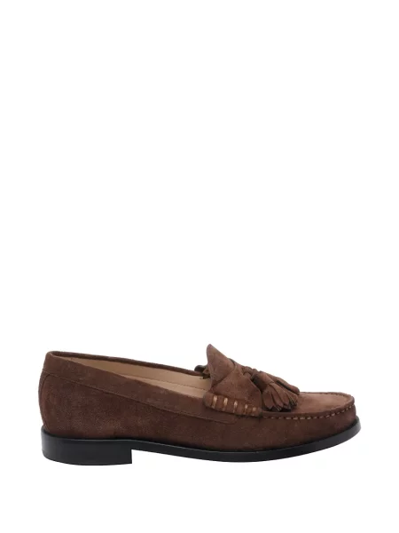 Pantofi loafer Stuart Weitzman cu vârf rotund maro