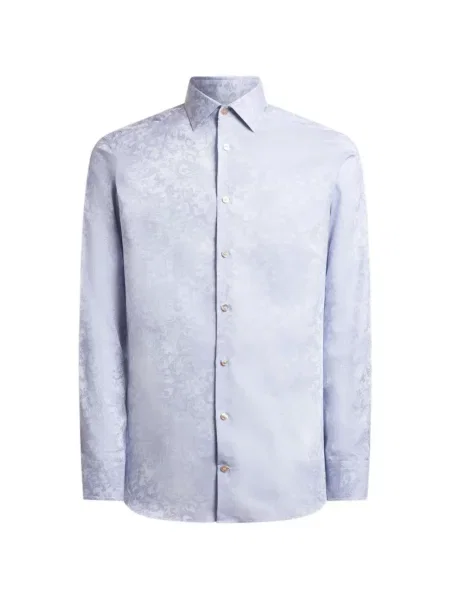 Cămașă Etro cu model paisley din jacard violet