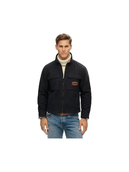 Vestă Superdry cu petice albastru