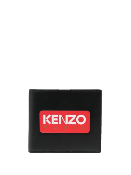 Portofel Kenzo din piele cu autograf negru