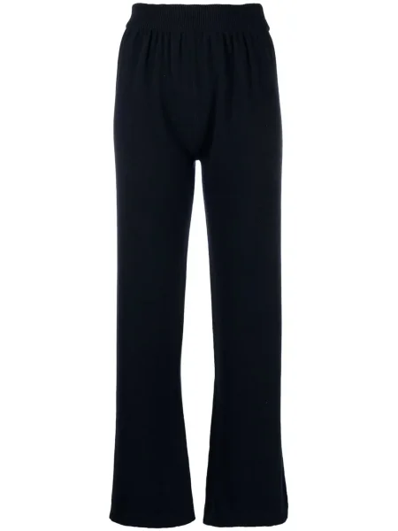 Pantaloni Barrie din cașmir albastru