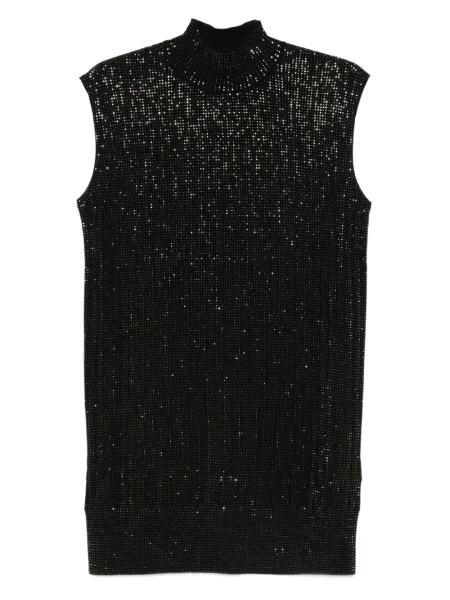 Rochie fără mâneci Emporio Armani cu paiete fără mâneci de costum negru