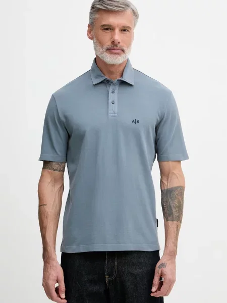 Armani Exchange polo niebieska