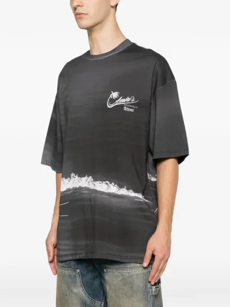 Tricou Amiri cu imagine gri