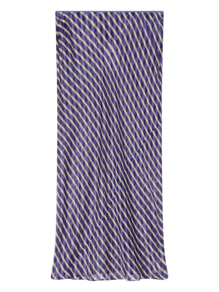 Spódnica midi Dries Van Noten do kolan niebieska