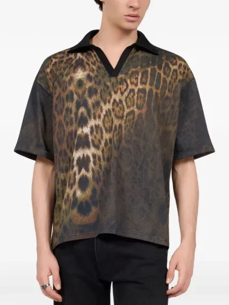 Μικρός polo Roberto Cavalli με σχέδιο καφέ