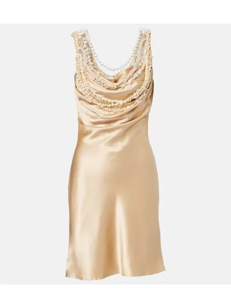 Rochie Balmain din satin bej