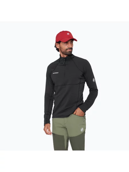 Мъжки суитшърт Mammut Taiss ML Half Zip Pull black черно