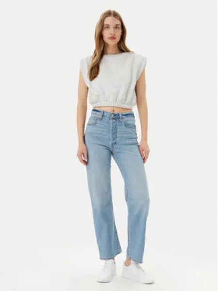 LEVI'S ® Džíny Ribcage Straight Ankle azurová modré