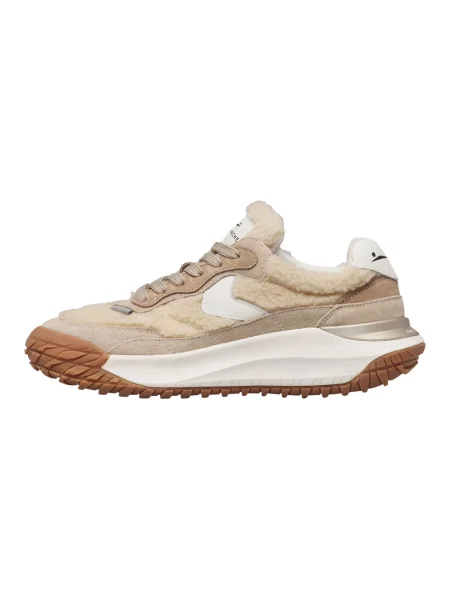 Sneakersy Voile Blanche skórzane beżowe