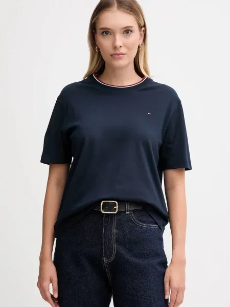 Тениска Tommy Hilfiger дамска тъмносиньо
