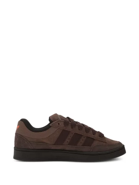 Lung tricou Adidas cu mâneci scurte cu decolteu în V maro