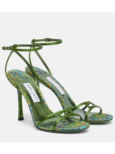 Sandale Jimmy Choo din satin albastru