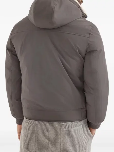 Geacă cu puf Brunello Cucinelli stretch gri