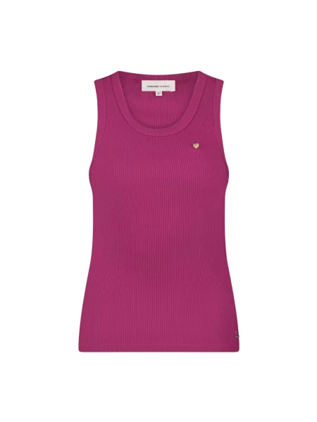 Top Fabienne Chapot z dżerseju różowy