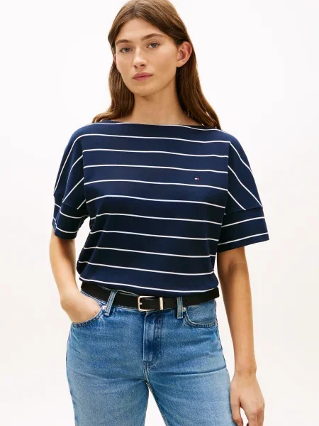 Tommy Hilfiger Tricou Bleumarin alb