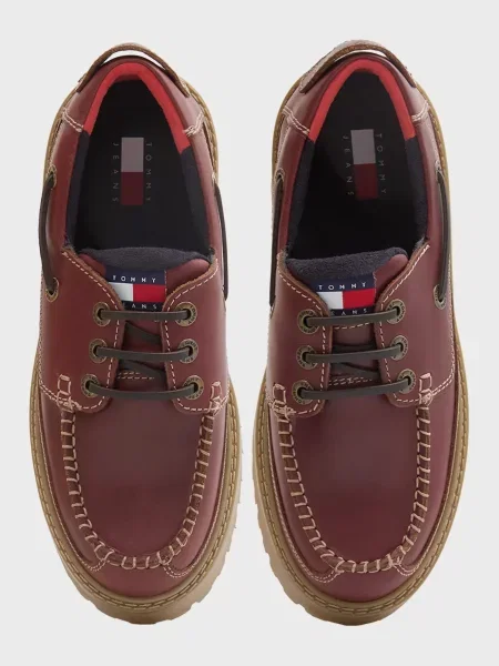 Кожаные оксфорды Tommy Jeans коричневые