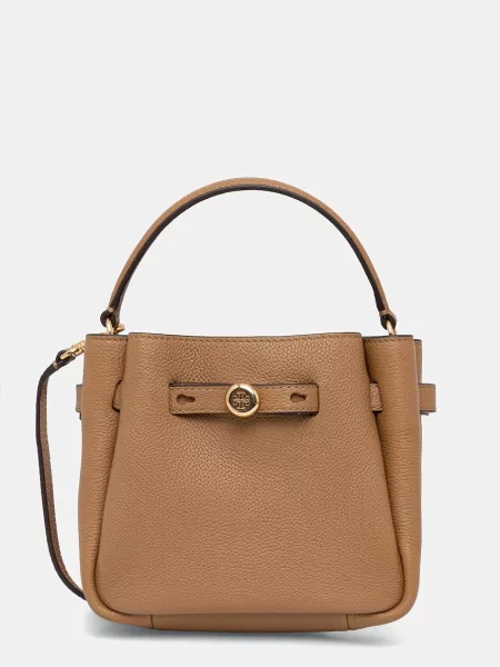 Tory Burch keresztpántos táska női bőr Romy bézs