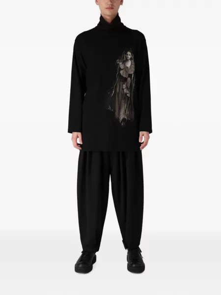 Μπλούζα Yohji Yamamoto με σχέδιο μαύρο