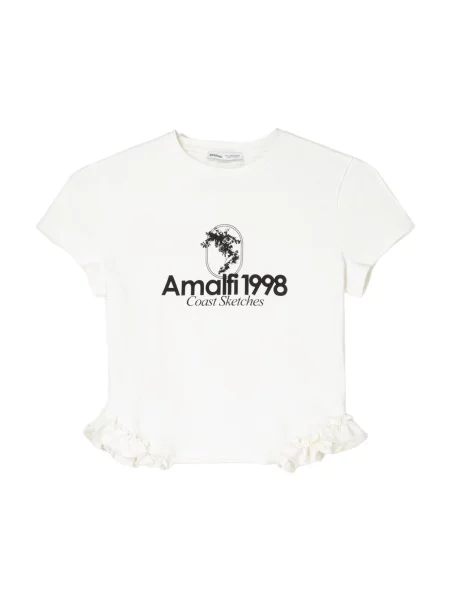 Bershka Tričko / offwhite černá