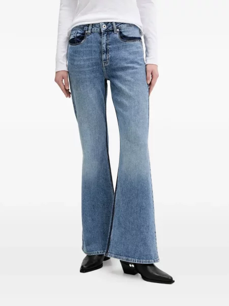 Blugi evazați Karl Lagerfeld Jeans evazate albastru