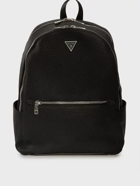 Кожаный рюкзак Guess черный