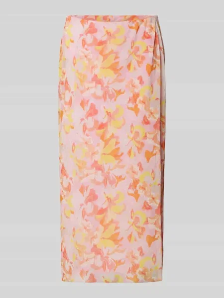 Spódnica midi z kwiatowym wzorem Smith And Soul różowa