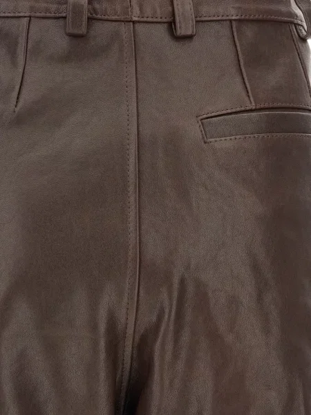 Pantaloni scurți Pence din piele maro