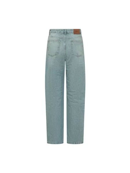 Jeansy straight leg Rotate Birger Christensen niebieskie