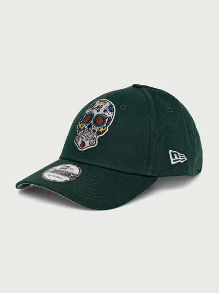 New Era czapka z daszkiem NE SKULL DKG zielona