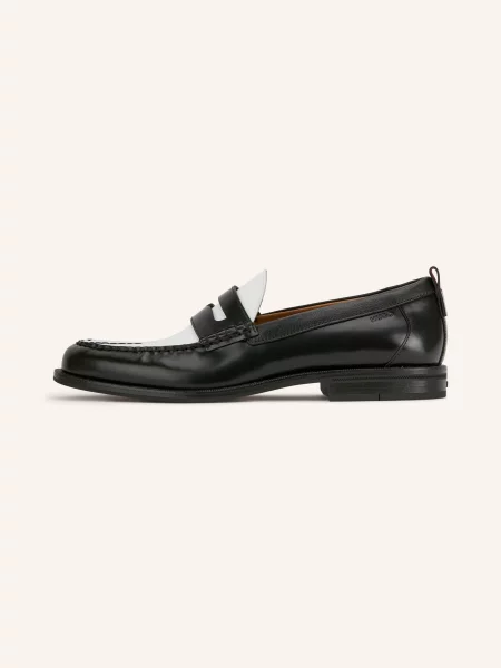 Hugo Penny Loafers Varian schwarz białe