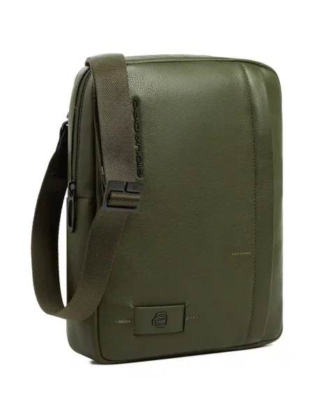 Geanta crossbody Piquadro din piele verde