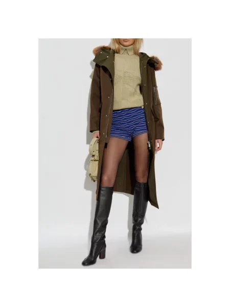 Dzianinowy sweter Burberry z nadrukiem beżowy