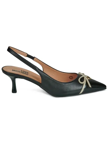 Pantofi Love Moschino cu funde negru