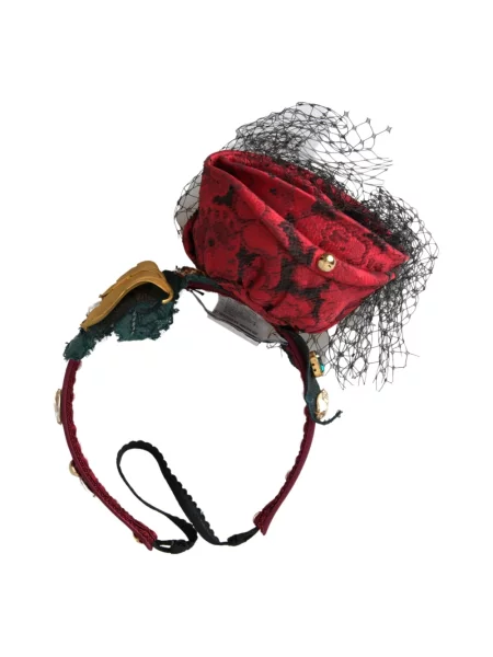 Jedwabna czapka Dolce And Gabbana z logo różowa