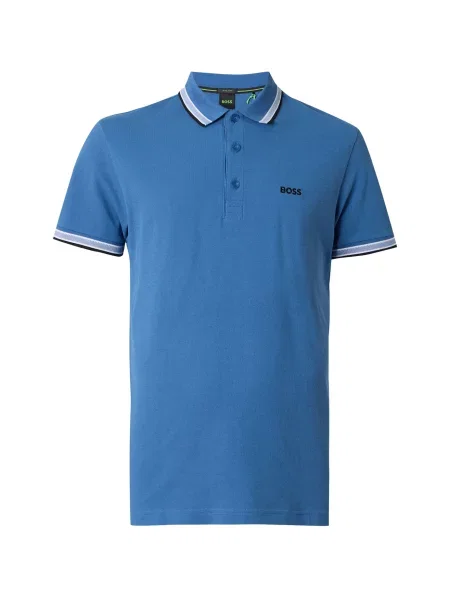 BOSS Tricou Paddy albastru regal / negru alb