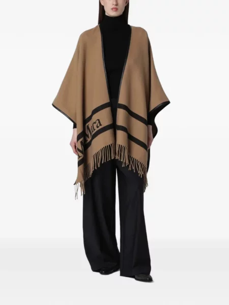 Poncho Max Mara de lână maro