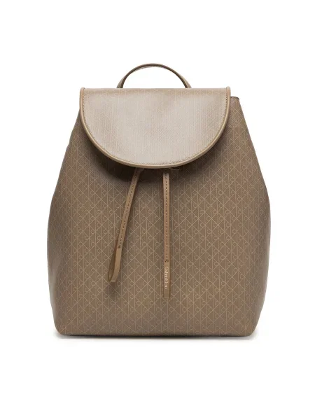 Rucsac Calvin Klein Emblem Aop Flap Backpack bej