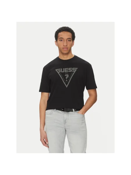 Guess Póló Regular Fit fekete