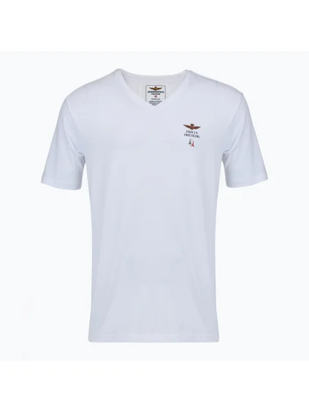 Мъжка тениска Aeronautica Militare V-Neck white бяло