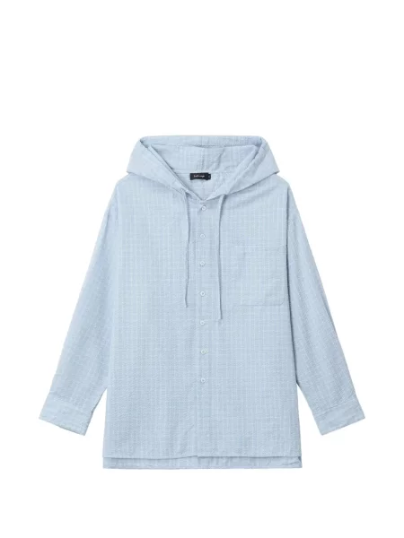 Koszula Tout A Coup z kapturem niebieska