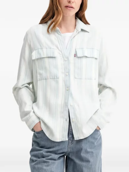 Pulover Levi's® skinny fit cu imagine cu decolteu rotund galben