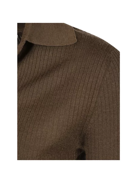 Sweter Max Mara z kaszmiru brązowy