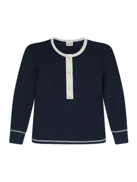 Dzianinowy sweter Chloe niebieski