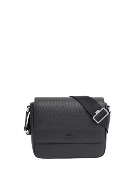 LACOSTE Geantă de umăr Lacoste Sacoches messenger Chantaco cuir Noir' negru