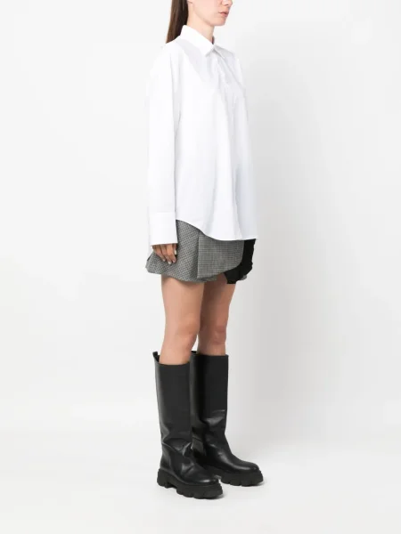 Риза Msgm бродирана бяло