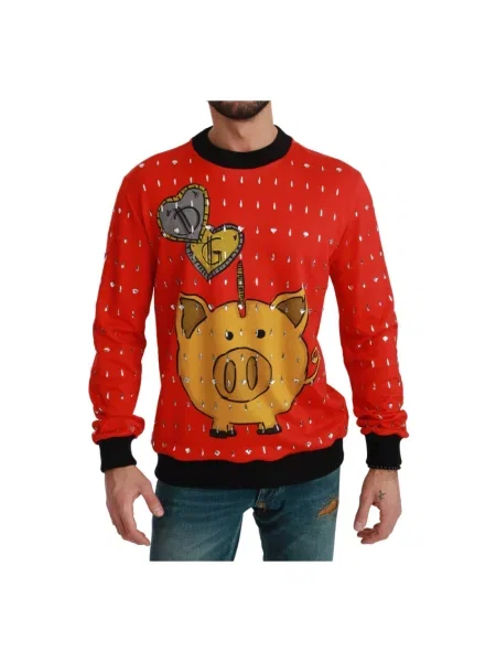 Sweter Dolce And Gabbana czerwony