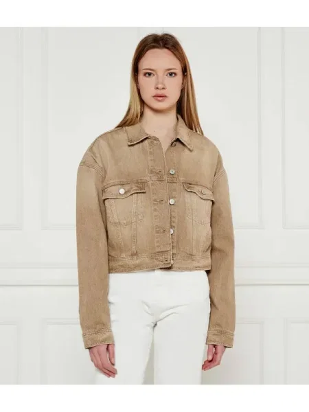 Tommy Jeans Geacă de blug | Cropped Fit bej