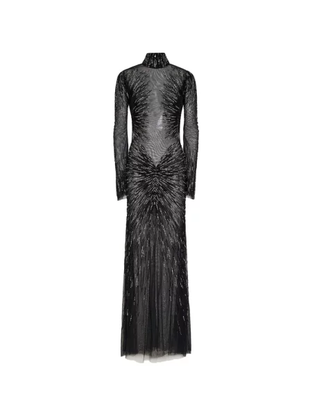 Lung rochie maxi Amen cu paiete negru